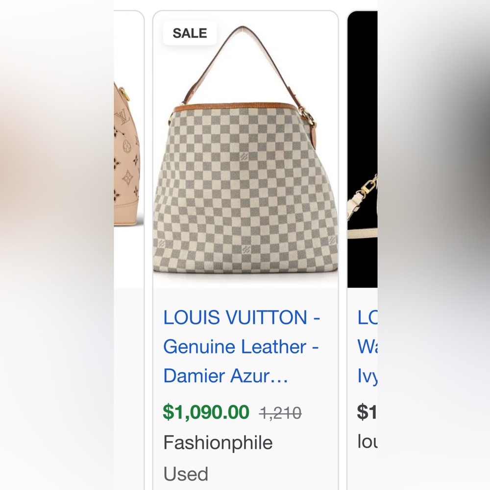White Checkered Louis Vuitton Bag